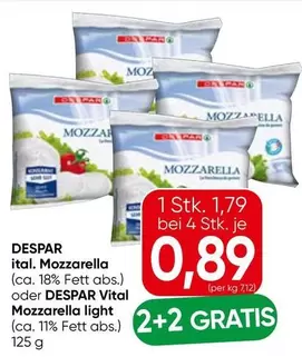 Mozzarella or Vital Mozzarella light