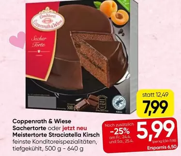 Sachertorte Meistertorte Stracciatella Kirsch