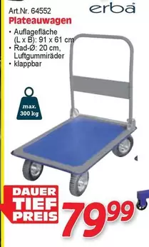 Plateauwagen Art.Nr. 65552