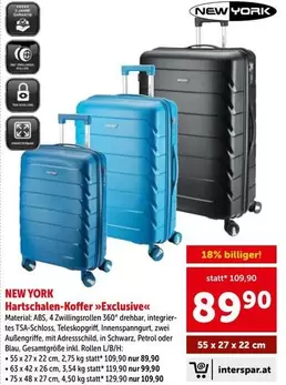 Schwarz - Hartschaalen-Koffer "Exclusive"