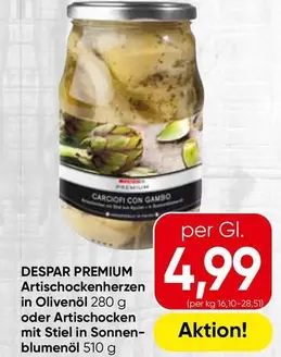 Sonnen - Artischockenherzen in Olivenöl oder Artischocken mit Stiel in blumenöl