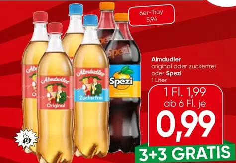 Almdudler original oder zuckerfrei oder Spezi