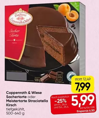 Sachertorte oder Meistertorte Straciatella Kirsch