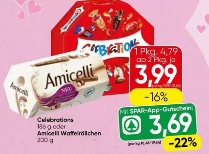 Celebrations or Amicelli Waffelröllchen