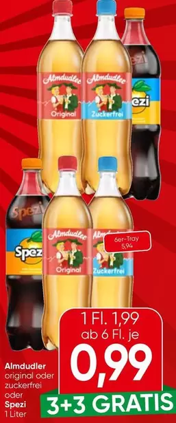 Almdudler original oder zuckerfrei oder Spezi