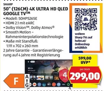 Tvs - 50" (126CM) 4K ULTRA HD QLED GOOGLE TV™