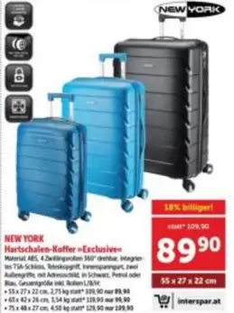 Schwarz - Hartschalen-Koffer "Exclusive"