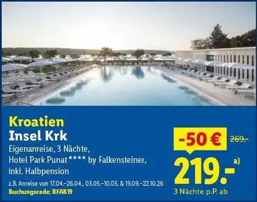 Park - Kroatien Insel Krk Eigenanreise, 3 Nächte, Hotel  Punat****, inkl. Halbpension