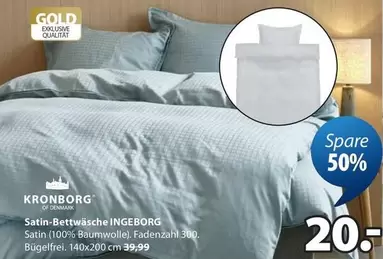 Gold - Satin-Bettwäsche INGEBORG