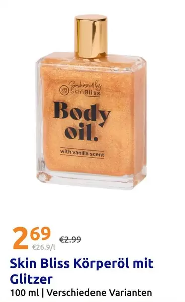 Körperöl mit Glitzer