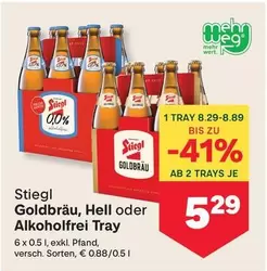 Stiegl - Goldbrrau, Hell oder Alkoholfrei Tray