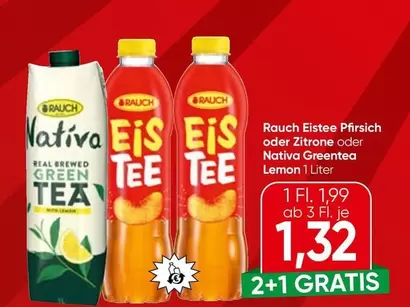 Eistee Pfirsich oder Zitrone