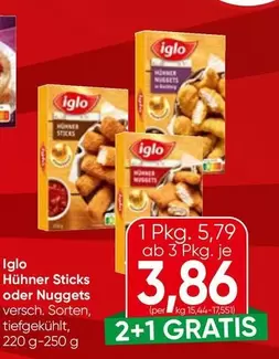 Hühner Sticks oder Nuggets