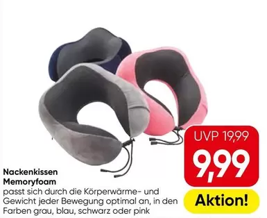Schwarz - Nackenkissen Memoryfoam
