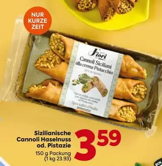 Cannoli Haselnuss od. Pistazie