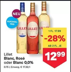 Lillet -  Blanc, Rosé oder Blanc 0,0%