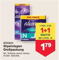 Slipeinlagen Großpackung