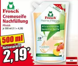 Frosch -  Cremeseife Nachfüllung Pfirsich