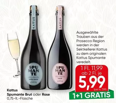 Spumante Brut oder Rose 0,75-lt.-Flasche