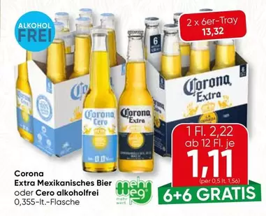 Extra Mexikanisches Bier oder Cero alkoholfrei