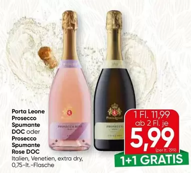 Porta Leone Prosecco Spumante DOC oder Prosecco Spumante Rose DOC
