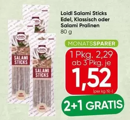 Loidl Salami Sticks Edel, Klassisch oder Salami Pralinen