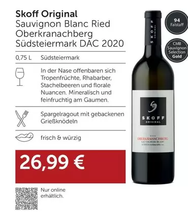 Gold - Sauvignon Blanc Ried Oberkranachberg Südsteiermark DAC 2020