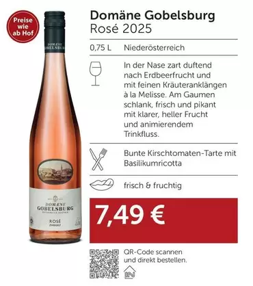 Domäne Gobelsburg Rosé 2025