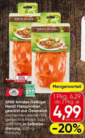 feinstes Geflügel Hendl Filetschnitzel