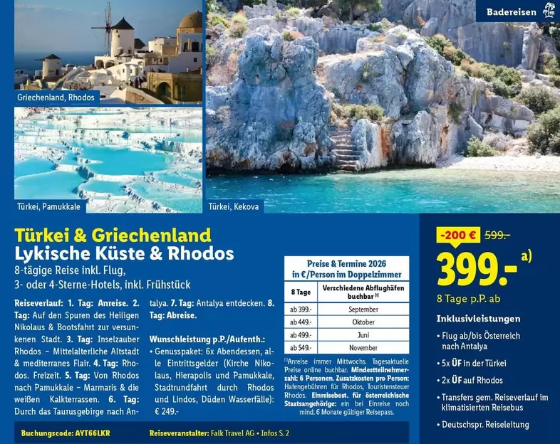 Laus - Türkei & Griechenland Lykische Küste & Rhodos