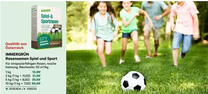 Rasensamen Spiel und Sport