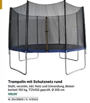 Trampolin mit Schutznetz rund