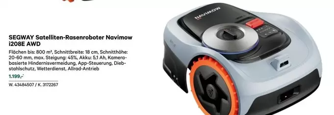 Segway - Satelliten-Rasenroboter Navimow 120SE AWD