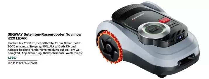 Segway - Satelliten-Rasenroboter Nevimow 1220 LIDAR