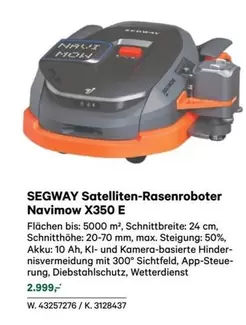 Segway - Satelliten-Rasenroboter Navimow X350 E