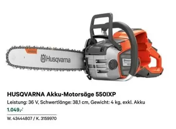 Husqvarna - Akku-Motorsäge 550IXP