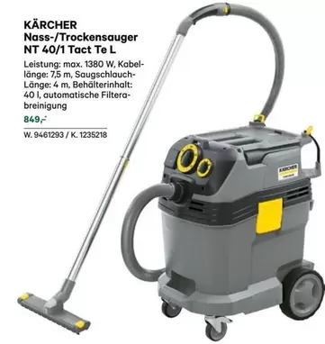 Nass-/Trockensauger NT 40/1 Tact Te L