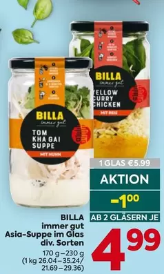 Asia-Suppe im Glas