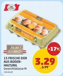 Ama - 15 FRISCHE EIER AUS BODEN-HALTUNG