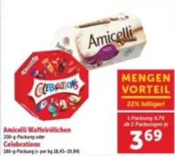 Amicelli Waffelröllchen oder Celebrations