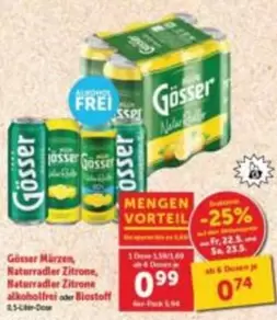 Märzen, Naturradler Zitrone, alkoholfrei oder Biostoff