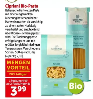 Bio - -Pasta Italienische Hartweizen Pasta