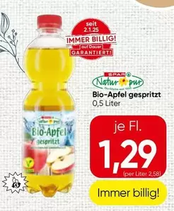 Bio - -Apfel gespritzt