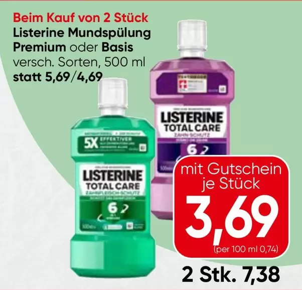 Listerine Mundspülung Premium oder Basis