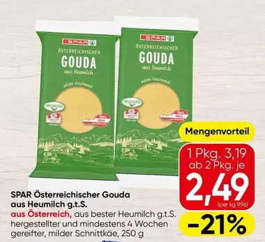 Österreichischer Gouda aus Heumilch g.t.s.