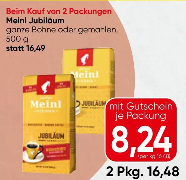 Meini Jubiläum ganze Bohne oder gemahlen