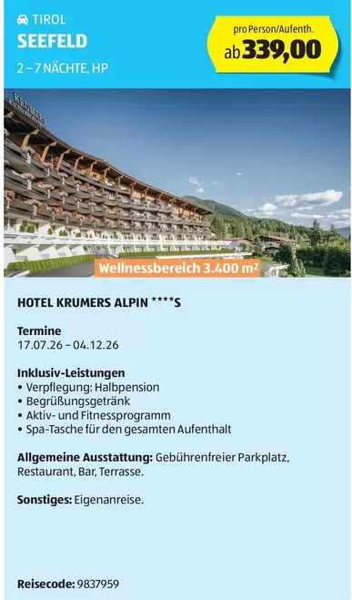 Hp - HOTEL KRUMERS ALPIN *****S