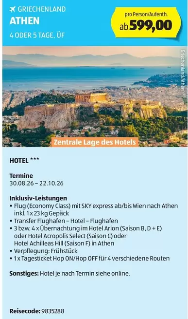 Sky - GRIECHENLAND ATHEN 4 ODER 5 STAGE, ÜF