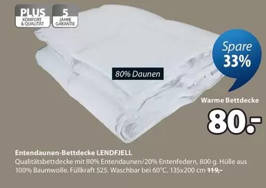 Entendaunen-Bettdecke LENDFJEL