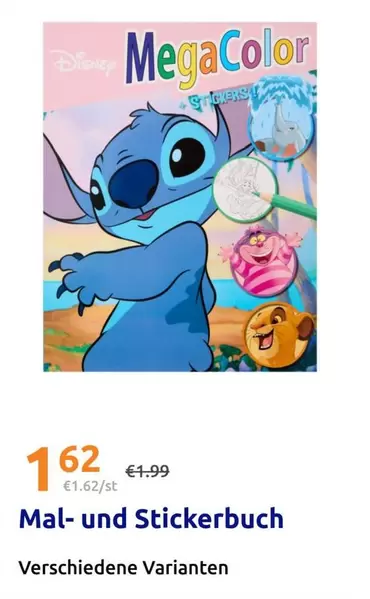 MegaColor Mal- und Stickerbuch